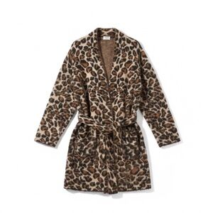 NWOT day Birger ET Mikkelsen Leopard Print Women's cardigan size S-M